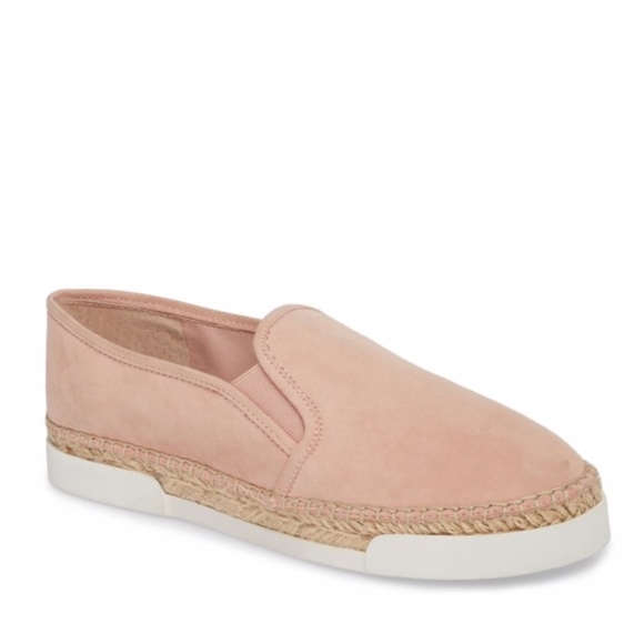 Vince Camuto Tambie Pink Espadrille Suede Loafers - Picture 2 of 3